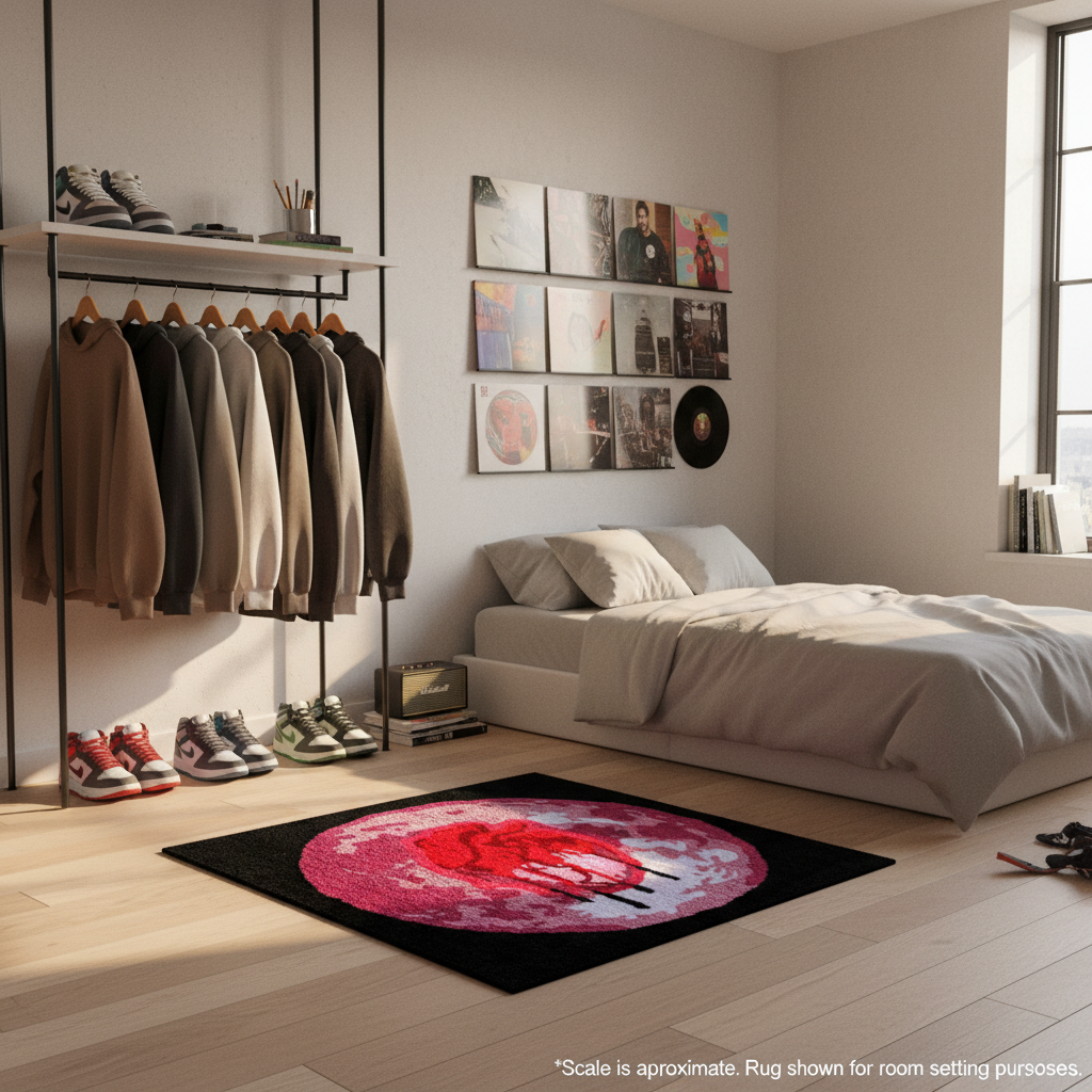 Chris Brown Heartbreak on a Full Moon Rug