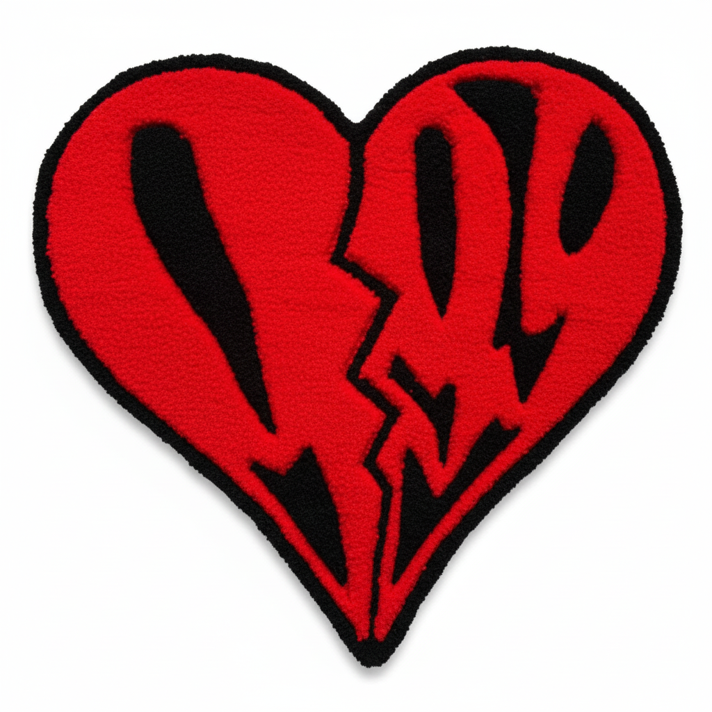 Juice Wrld Heart Rug